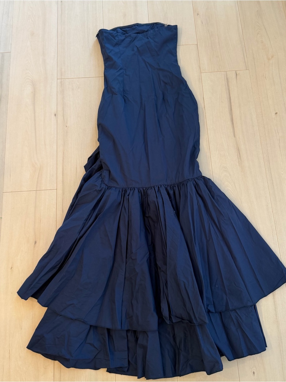 Babyboo Strapless Navy Mermaid Maxi Dress - Picture 3 of 4